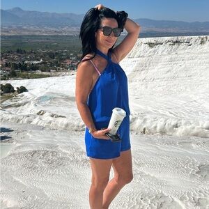 BCBG Vibrant Blue Romper